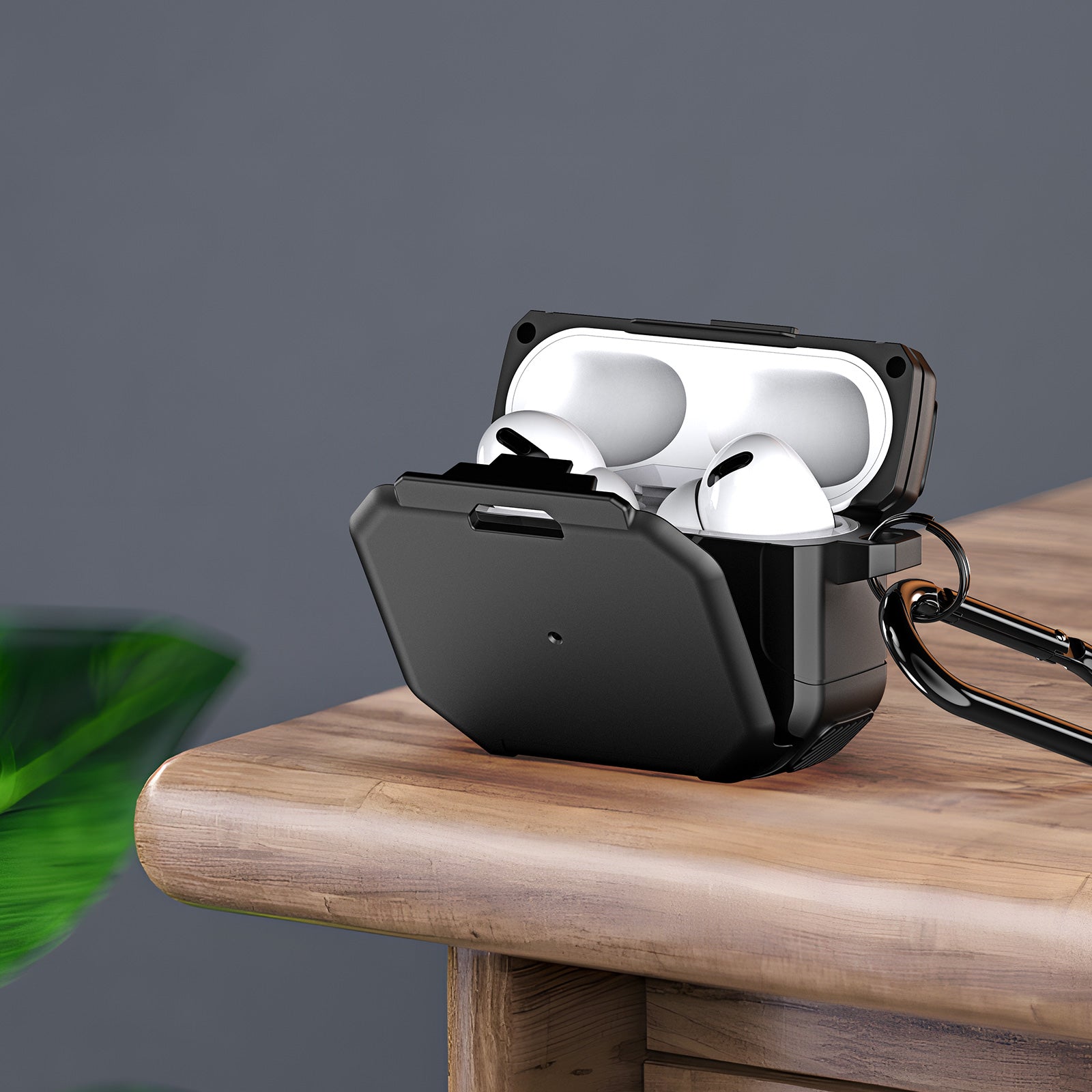 DUX DUCIS PECF Series for Apple AirPods Pro Protective Cover PC+TPU Carrying Case with Keychain DUX DUCIS PECF Series for Apple AirPods Pro Protective Cover PC+TPU Carrying Case with Keychain